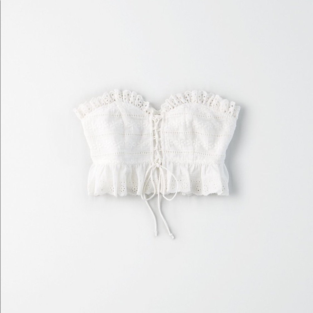 AE Strapless Crop Top